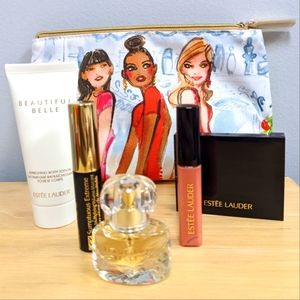 New Estee Lauder Miniature Gift Set with Clutch